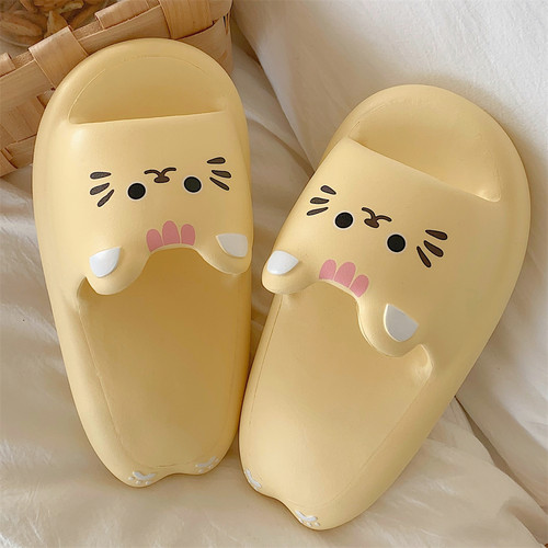 细细条可爱小猫咪eva踩屎感拖鞋