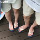 夏季 细细条 中性风人字拖男女轻便防滑沙滩海边个性 情侣夹脚凉拖