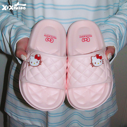 细细条 正版HelloKitty拖鞋儿童可爱防滑防臭女童宝宝亲子凉拖鞋