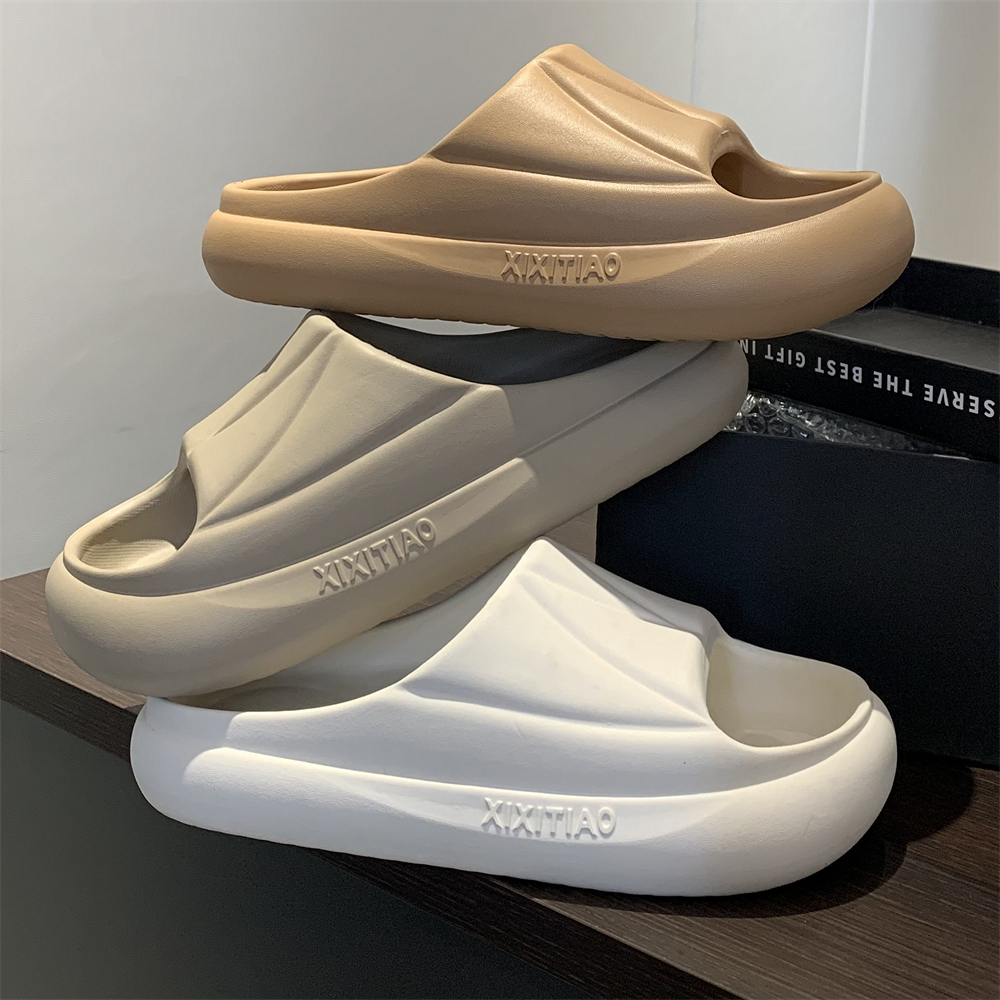 细细条防滑厚底简约居家凉拖鞋夏