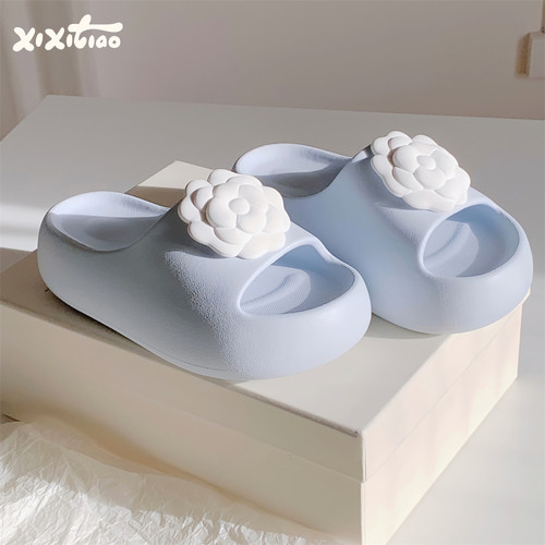 细细条可爱小花夏季凉拖鞋女