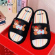 外穿防滑居家凉拖鞋 女ins趣味拼色学生夏季 少女心狗狗拖鞋 细细条