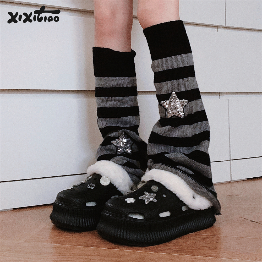 细细条甜酷格子星星高级感棉拖鞋