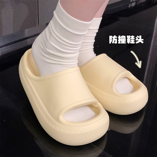 细细条简约百搭厚底防撞凉拖鞋