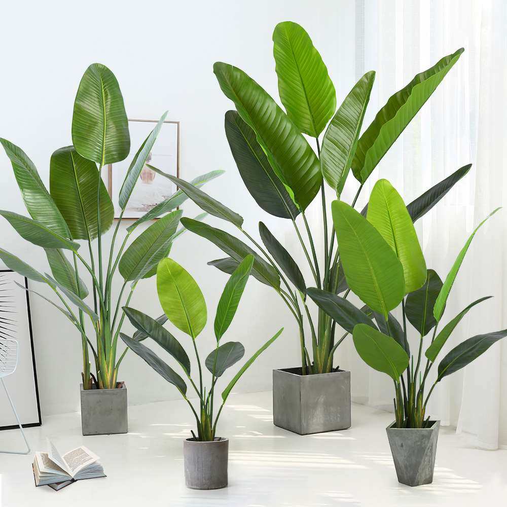 仿真绿植旅人蕉天堂鸟花芭蕉散尾葵室内盆栽假树仿生植物造景摆件