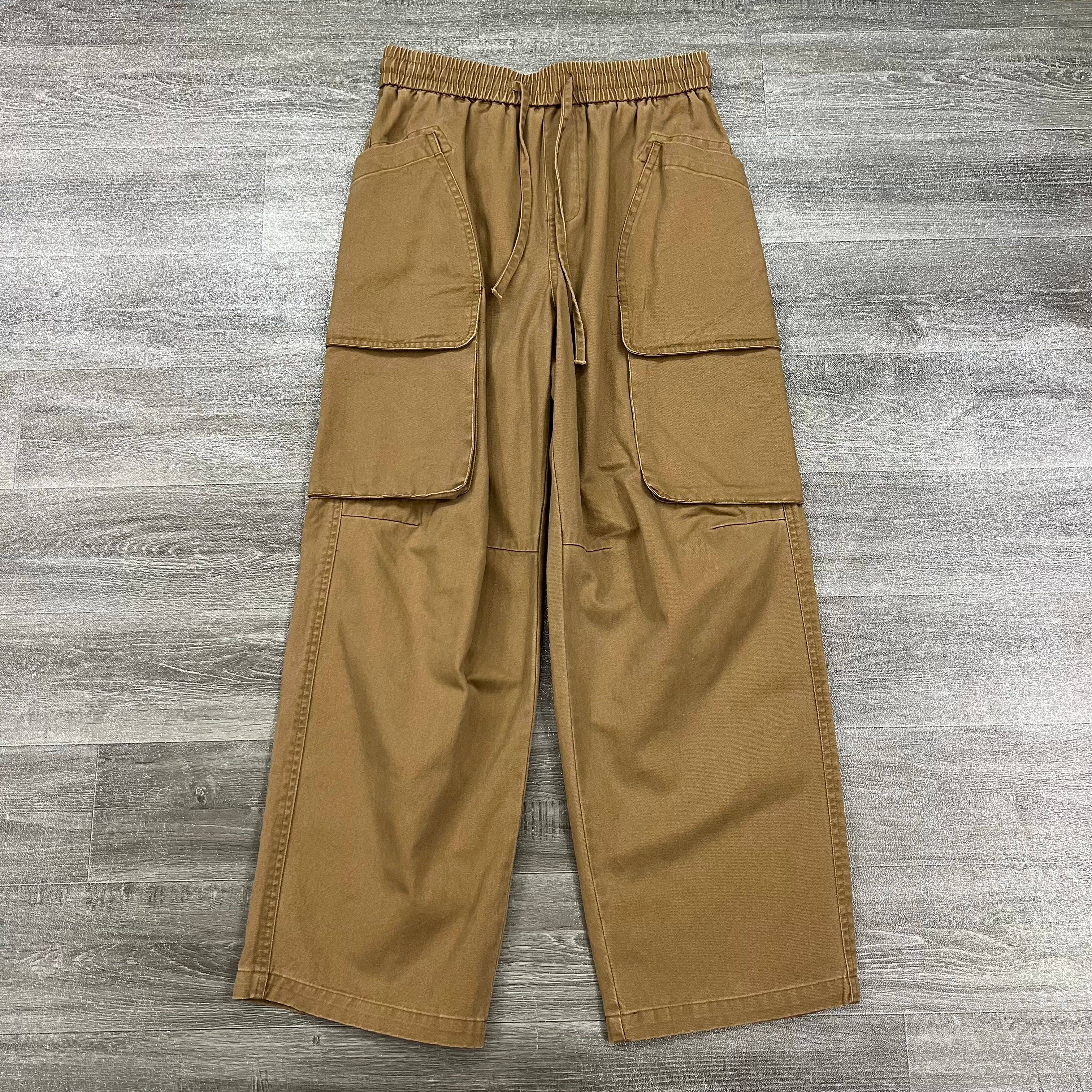 日系阔腿工装裤男厚度适中大口袋纯棉宽松直筒休闲裤秋冬百搭长裤,男装,休闲裤,淘宝优惠券,粉丝福利购,淘宝优惠卷