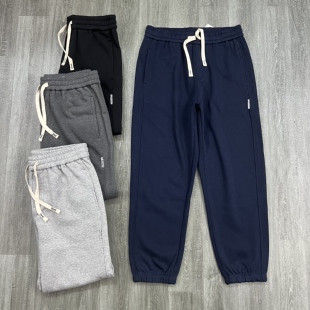 外贸高端加绒款男士复古休闲束脚裤长裤加厚保暖百搭卫裤休闲裤潮