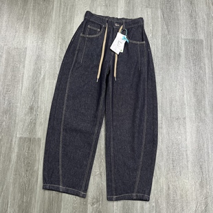 秋冬新款男士牛仔休闲裤宽松直筒阔腿长裤子百搭痞帅弯刀牛仔裤潮