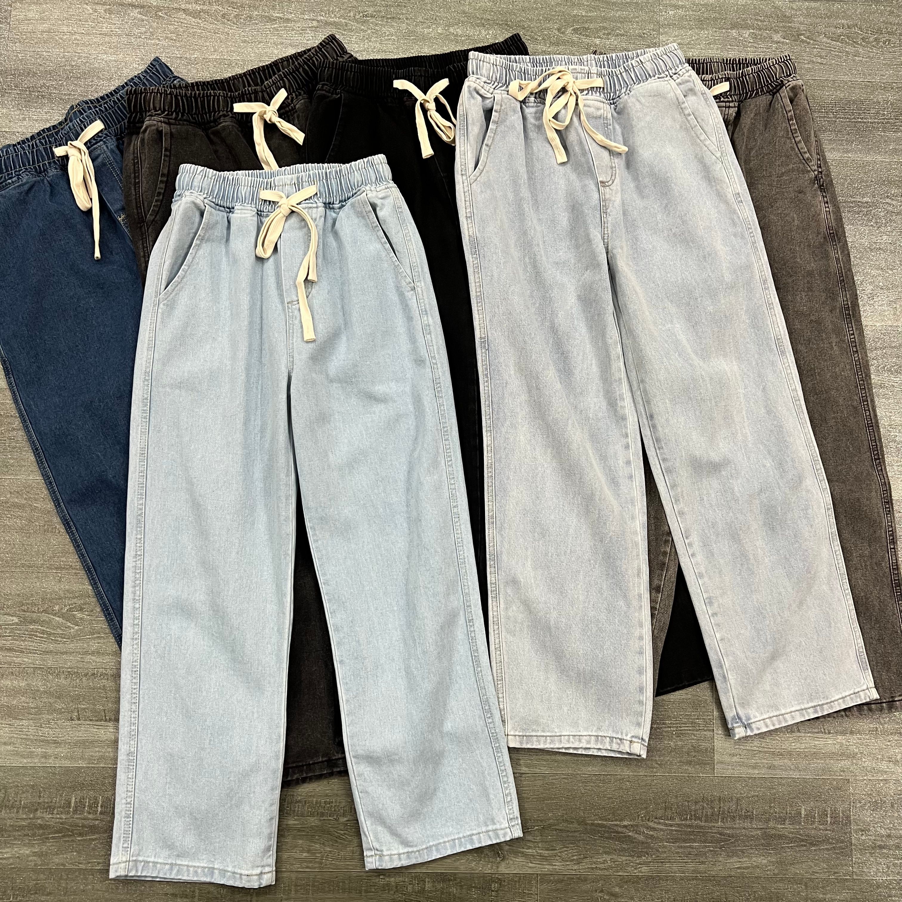 外贸男装水洗牛仔裤薄款春夏季宽松百搭显瘦直筒男士休闲裤长裤潮