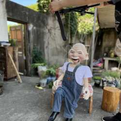 老大爷提线人偶人型关节木偶眼珠嘴可动玩偶摆件店铺玩具道具包邮