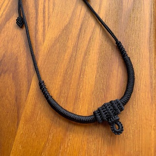 泰式项链绳低调大气加粗款男女吊坠天珠罗盘八股挂绳精工编金刚结