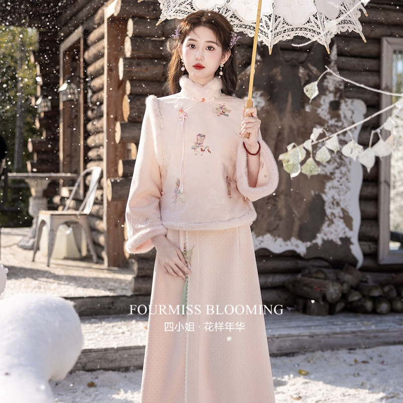 中式加厚唐装马甲2025新款