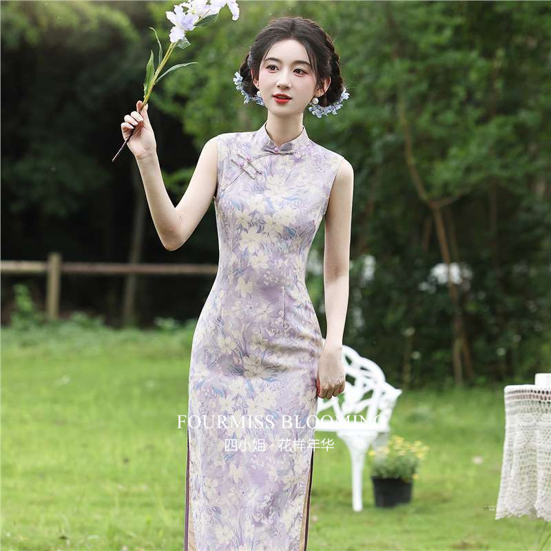 花间宝藏女孩天丝麻无袖新中式