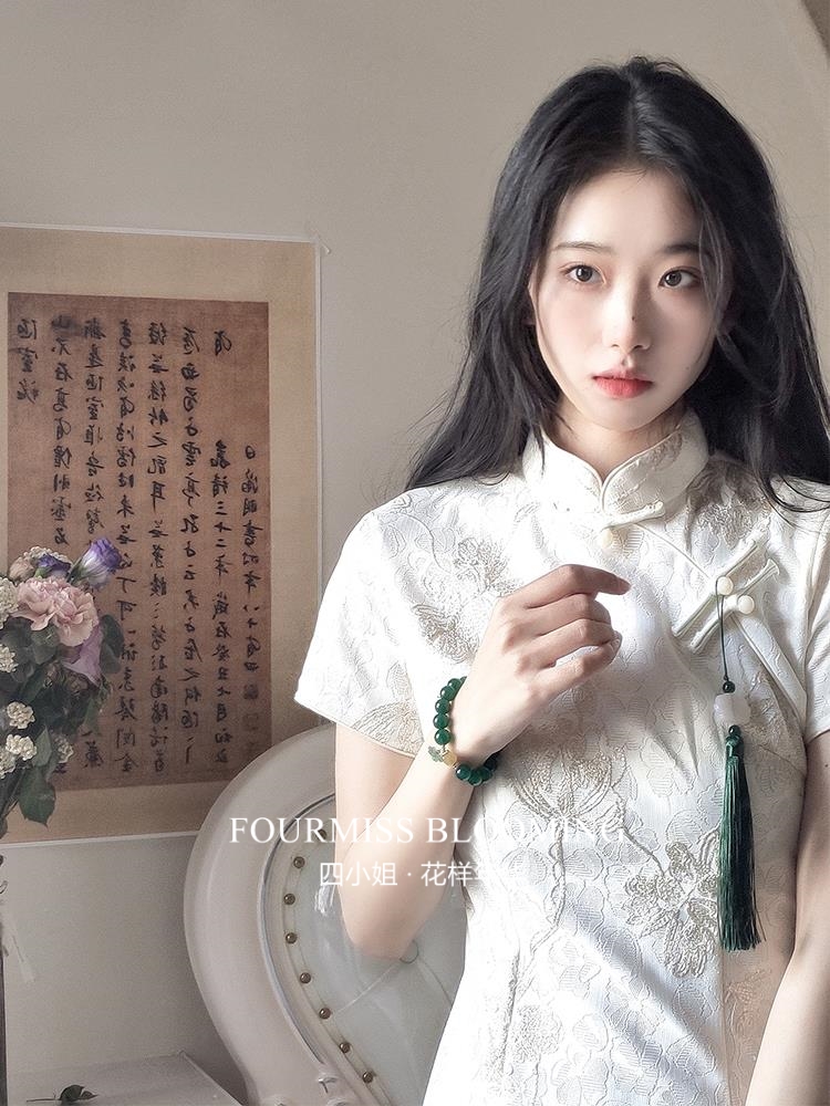 【花样年华】国风旗袍|少女改良春夏2025白色年轻复古中式连衣裙