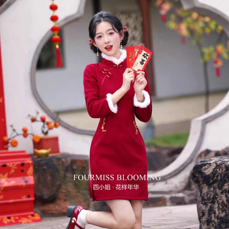 红色敬酒服2025新款46