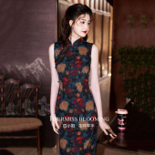 优雅气质年轻高档绝美2026夏季 新中式 国风旗袍 无袖 花样年华