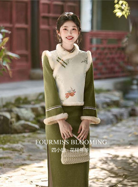 女新中式小个子冬款旗袍