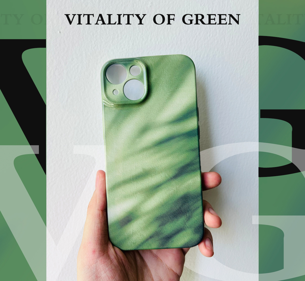 CCC原创绿色树影iPhone17/15promax适用苹果14plus/13mini/12/11/xs/菲林软壳光面小众清新手机壳