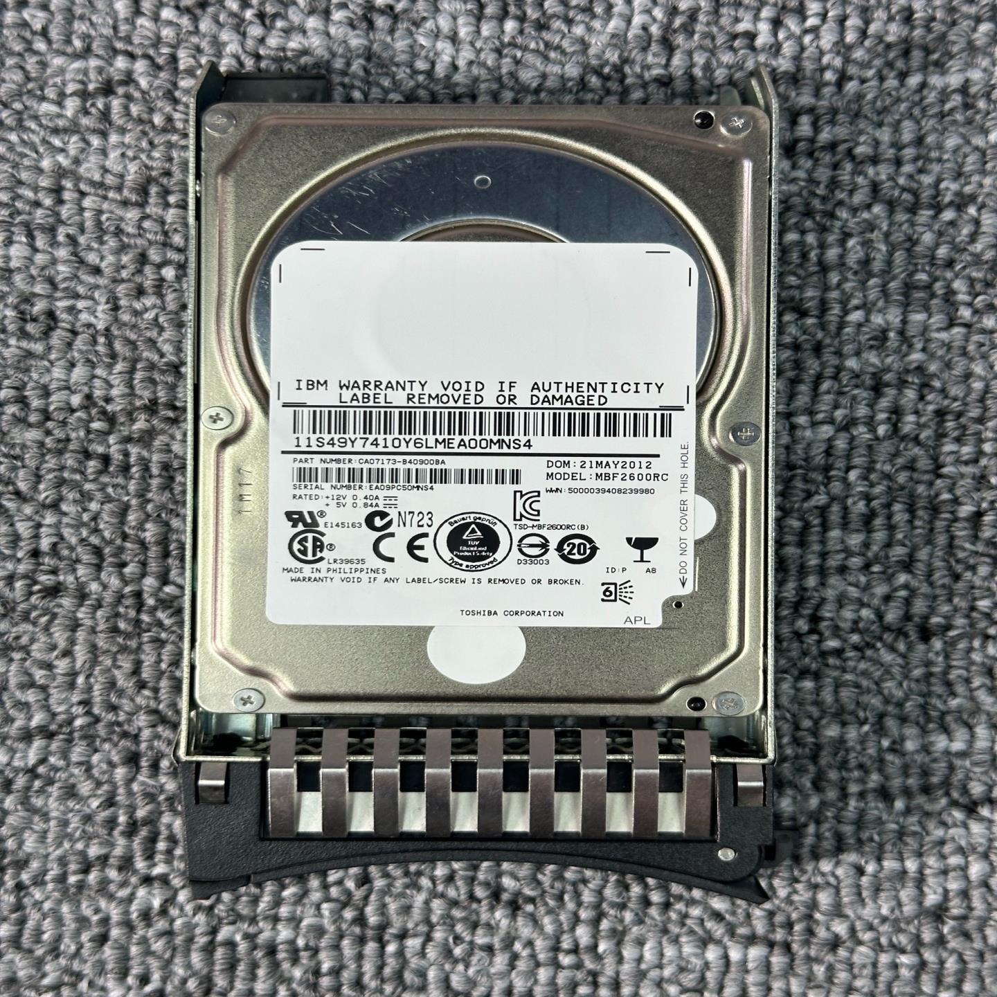 IBM MBF2600RC 600GB 25寸硬盘  成色【议价】
