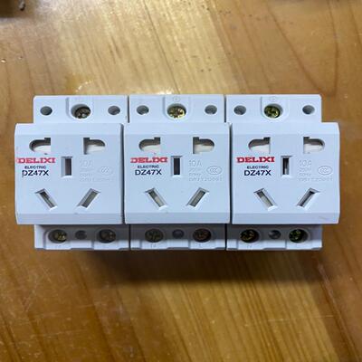 德力西AC30模数化插座DZ47X五孔三插10A配电箱模块导【议价】
