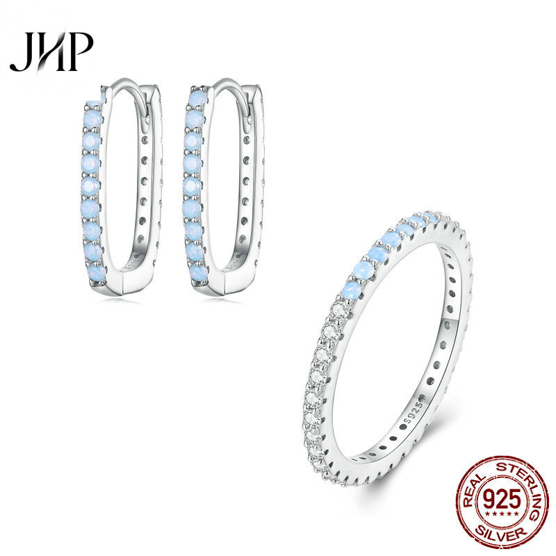 锦河畔极简风欧泊银饰套装