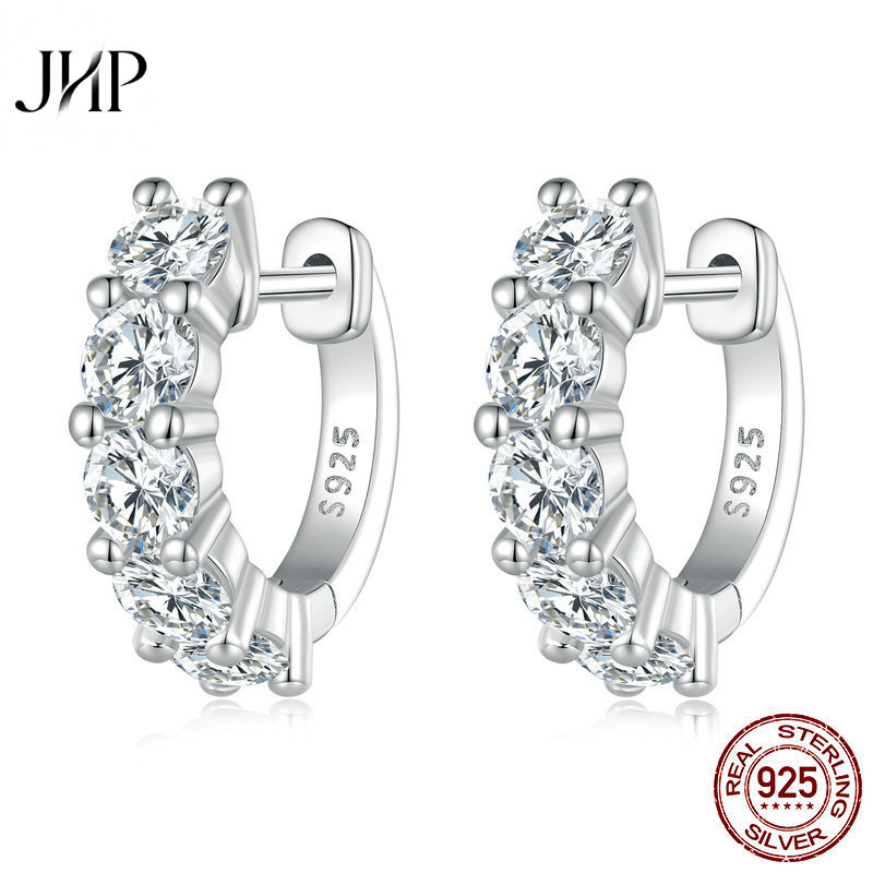 锦河畔925纯银莫桑石耳扣