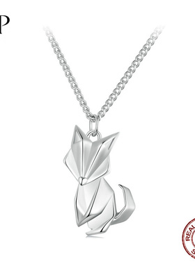 锦河畔镀白金小狐狸项链