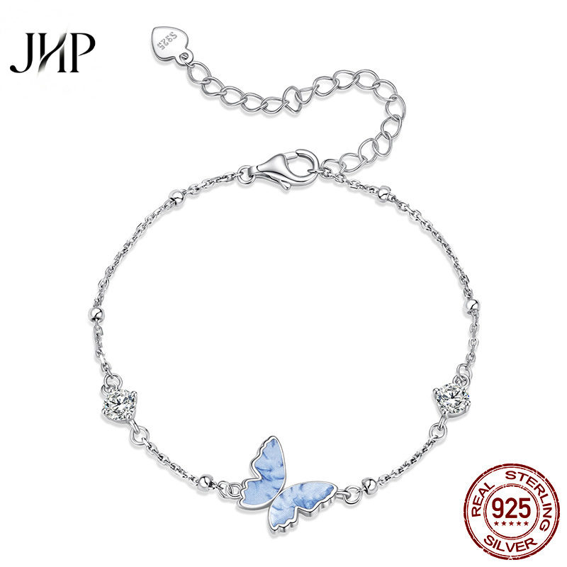 锦河畔蓝色滴油蝴蝶手链