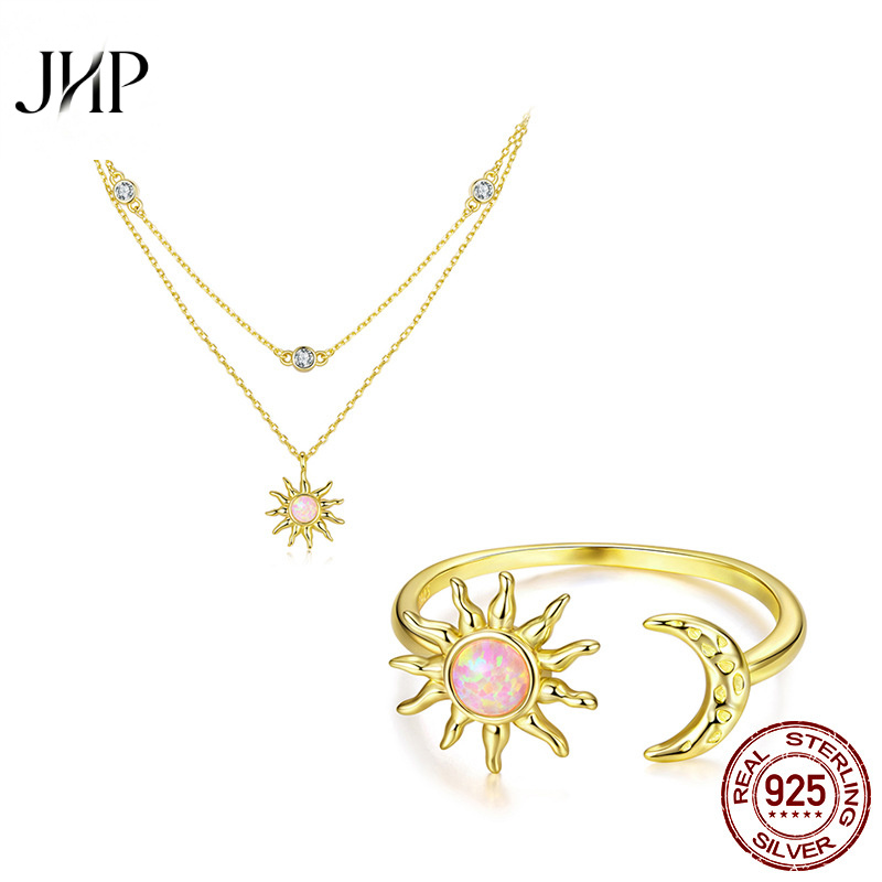 锦河畔澳宝双层项链戒指套装