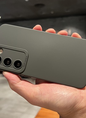 硅胶软壳软胶纯灰色暗夜灰耐脏适用三星S23U手机壳高级超薄Galaxy S24Ultra保护套S23+全包防摔精孔男女简约