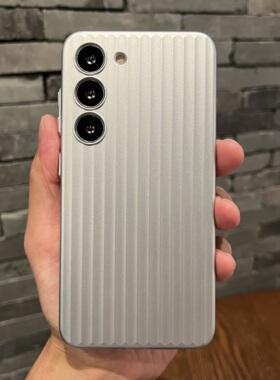行李箱瓦楞条纹适用三星S23U手机壳三星Galaxy S24Ultra保护套s23+全包防摔S24plus+简约s24u硬壳男士款超薄
