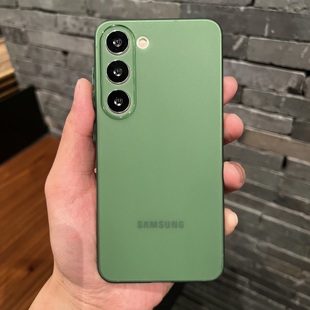 磨砂苍岭绿色硅胶软壳超薄适用三星S23U手机壳防指纹GalaxyS24Ultra保护套s23 草绿s24u男女 全包防摔S24plus
