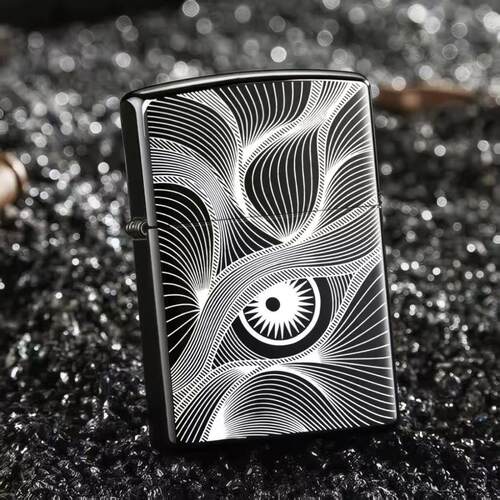 新款四代秋水含晴高档煤油打火机侧滑磨砂轮防风设计加厚款可定制