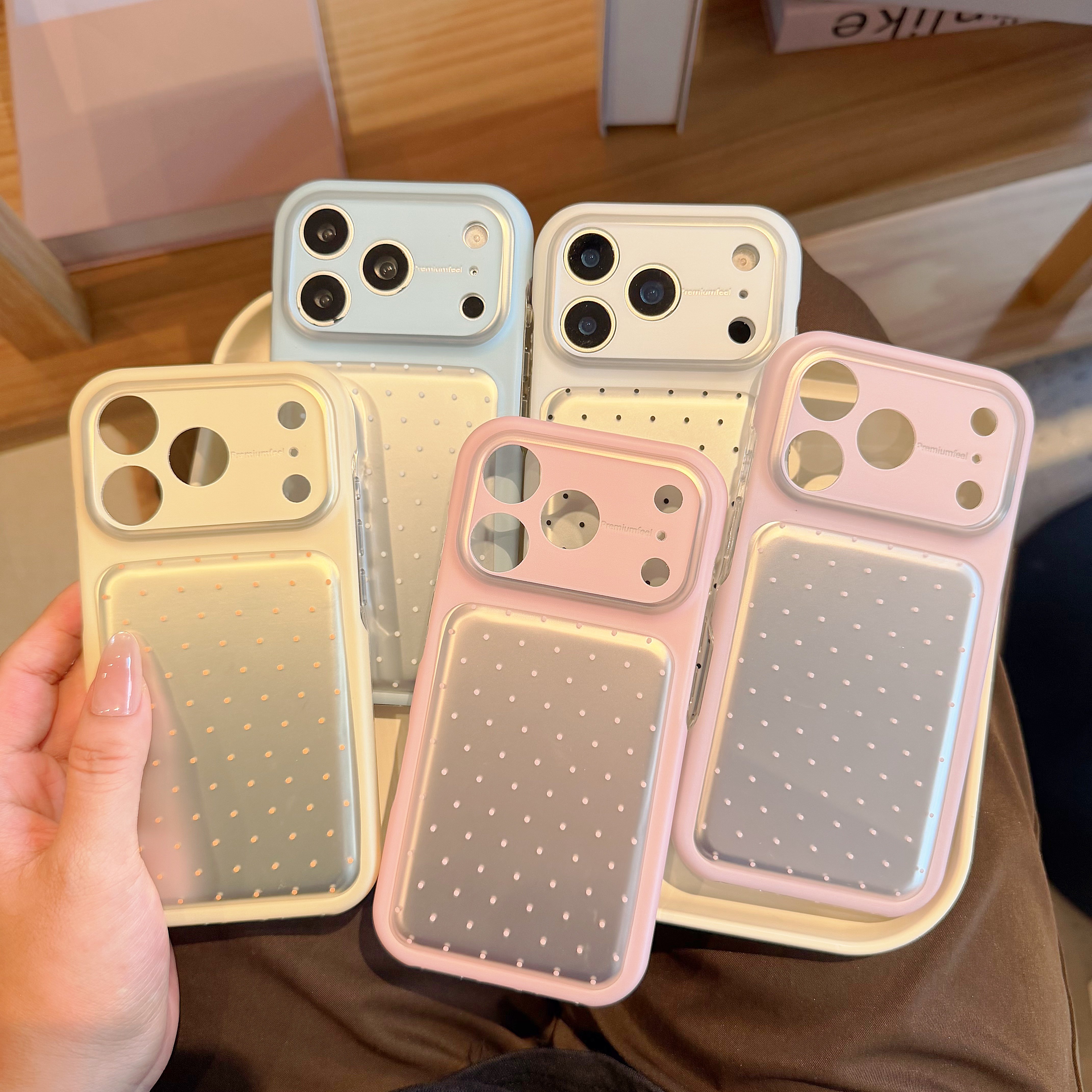inskt简约彩色电镀满屏波点原创适用iphone17promax手机壳苹果17软硅胶套18pro网红新款小众16防摔15个性日韩
