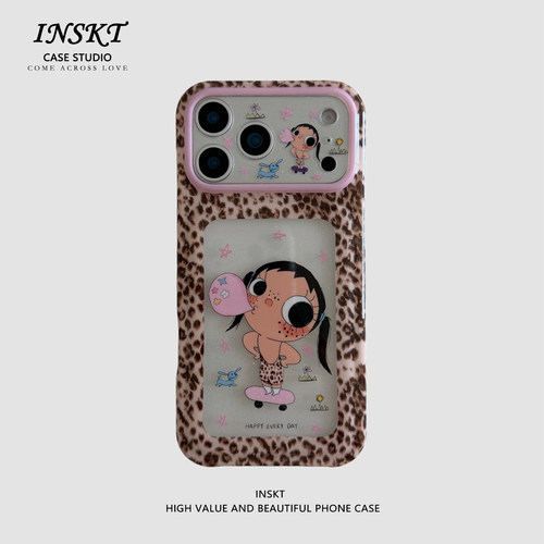inskt闪粉豹纹小玉可爱原创适用iphone17promax手机壳苹果17软硅胶套18pro网红新款小众16防摔15个性日韩卡通