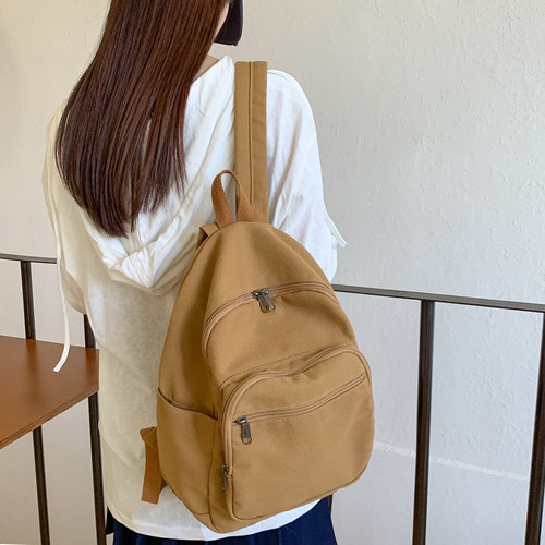 ins风简约日系休闲双肩包