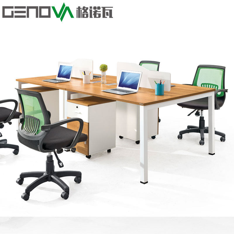 格诺瓦职员桌员工桌组合简约2人屏风工作位包安装职员办公桌4人位