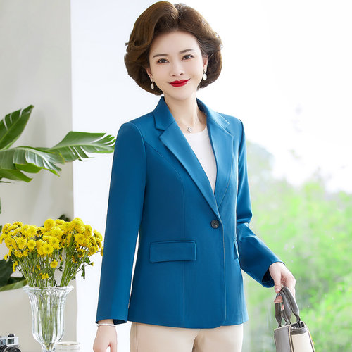 妈妈春秋外套新款小西服时尚显瘦