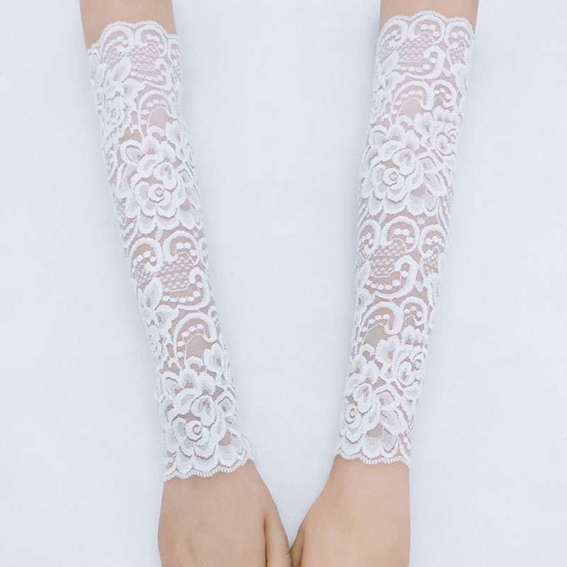 蕾丝防晒防滑遮疤痕纹身长款袖套