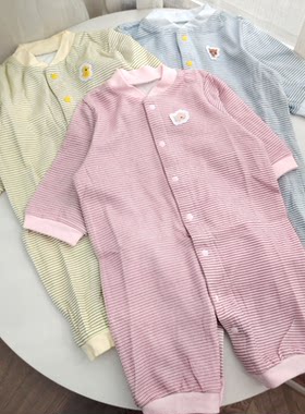 哈衣睡袋两穿59码外贸春秋男女宝宝长袖爬服新生婴儿连体衣哈衣