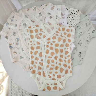 外贸纯棉新生婴儿夏季包屁衣哈衣