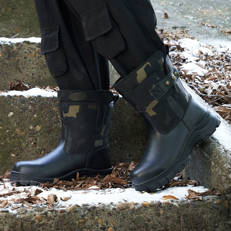 东北雪地靴男皮毛一体男靴防水防滑冬季保暖加厚真皮大码男士棉鞋