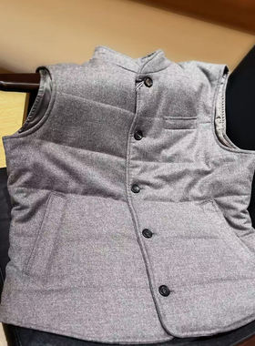 意大利进口Loro Piana 原厂男士羊毛棉马甲