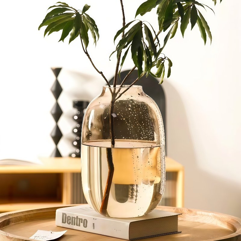 吊钟水培器皿专用高级感轻奢大肚水养玻璃花瓶桌面鲜花瓶客厅摆件,家居饰品,花瓶,淘宝优惠券,粉丝福利购,淘宝优惠卷