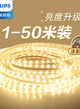 飞利浦led灯带客厅吊顶家用装饰光带灯条贴片超亮软长条线灯220v