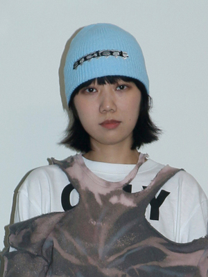 ancient刺绣毛线帽男女冷帽保暖