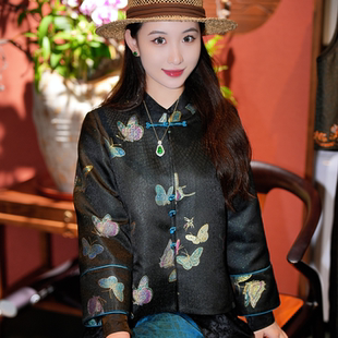 新中式 桑蚕丝外套5286 初绽 蓝大