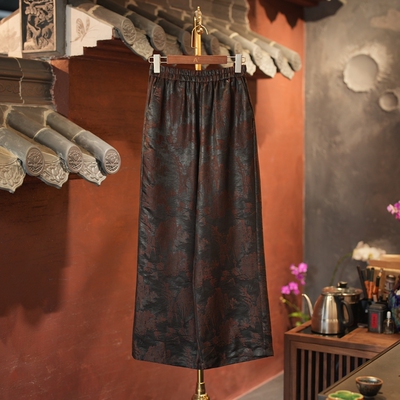 蓝大【月绸柔】新中式休闲裤5388