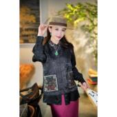 蓝大麦浪涌新中式 桑蚕丝马甲5504