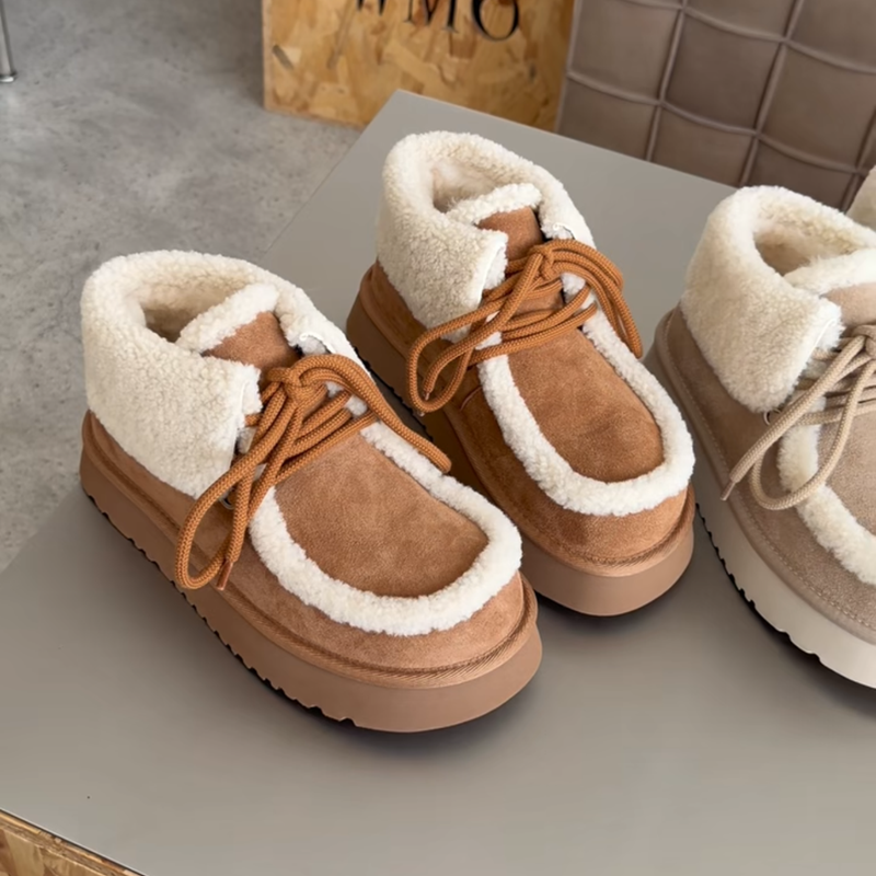 WM6厚底冬季皮毛一体时尚雪地靴